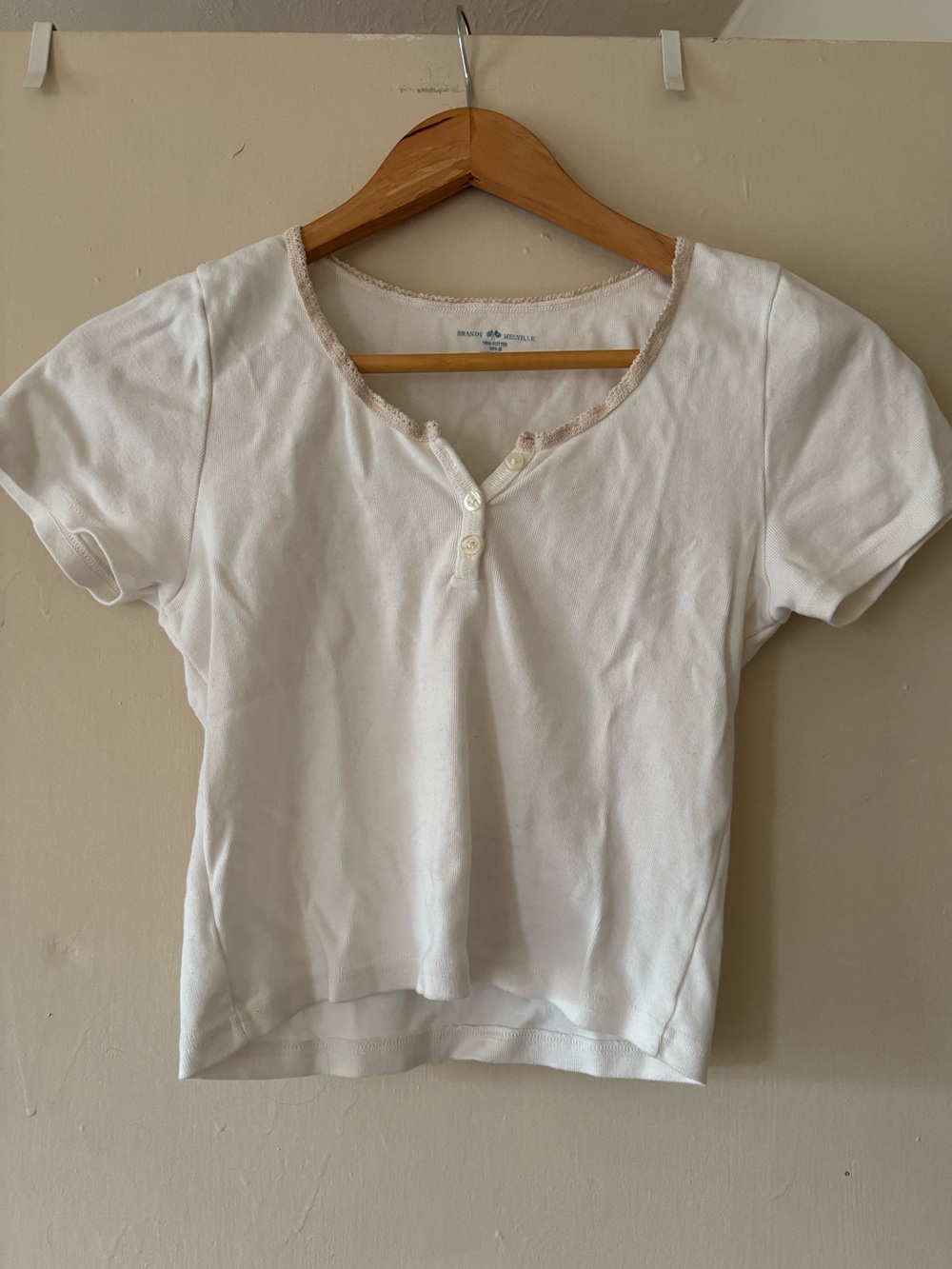 Brandy Melville White Short Sleeve Tee
